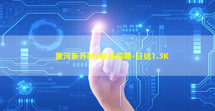 黑河新开ktv夜场招聘-日结1.3K